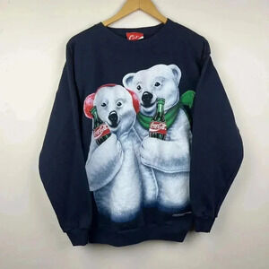 Vintage Coca-Cola Polar Bears Sweatshirt - Classic Graphic Design